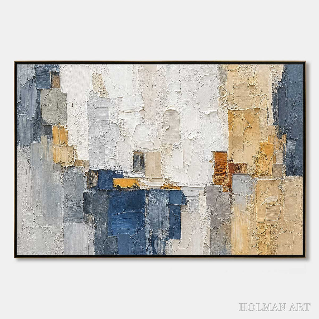 HOLMAN ART Metropolis – Textured Abstract Cityscape Impasto Painting - image 1