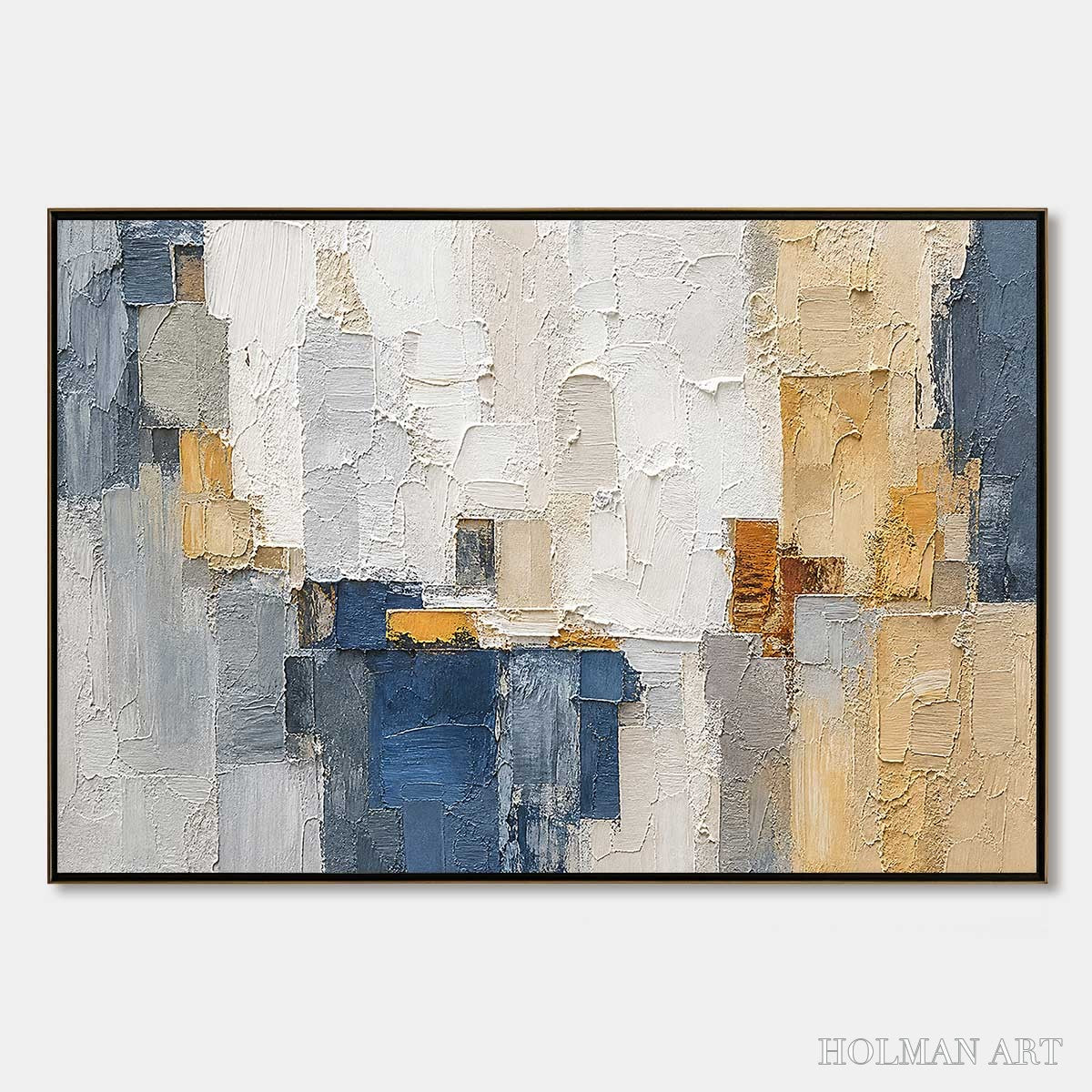 HOLMAN ART Metropolis – Textured Abstract Cityscape Impasto Painting - image 1