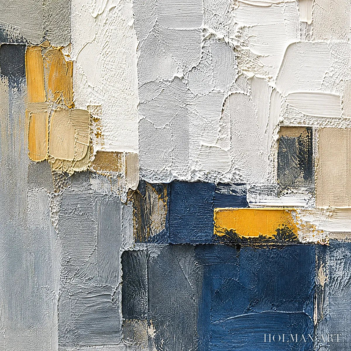 HOLMAN ART Metropolis – Textured Abstract Cityscape Impasto Painting - image 3