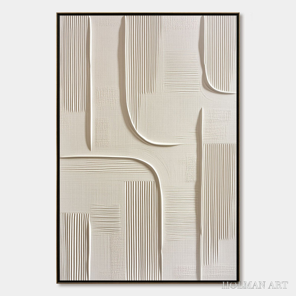 HOLMAN ART Urban Pathways – Textured Minimalist Wabi Sabi Abstract - image 1