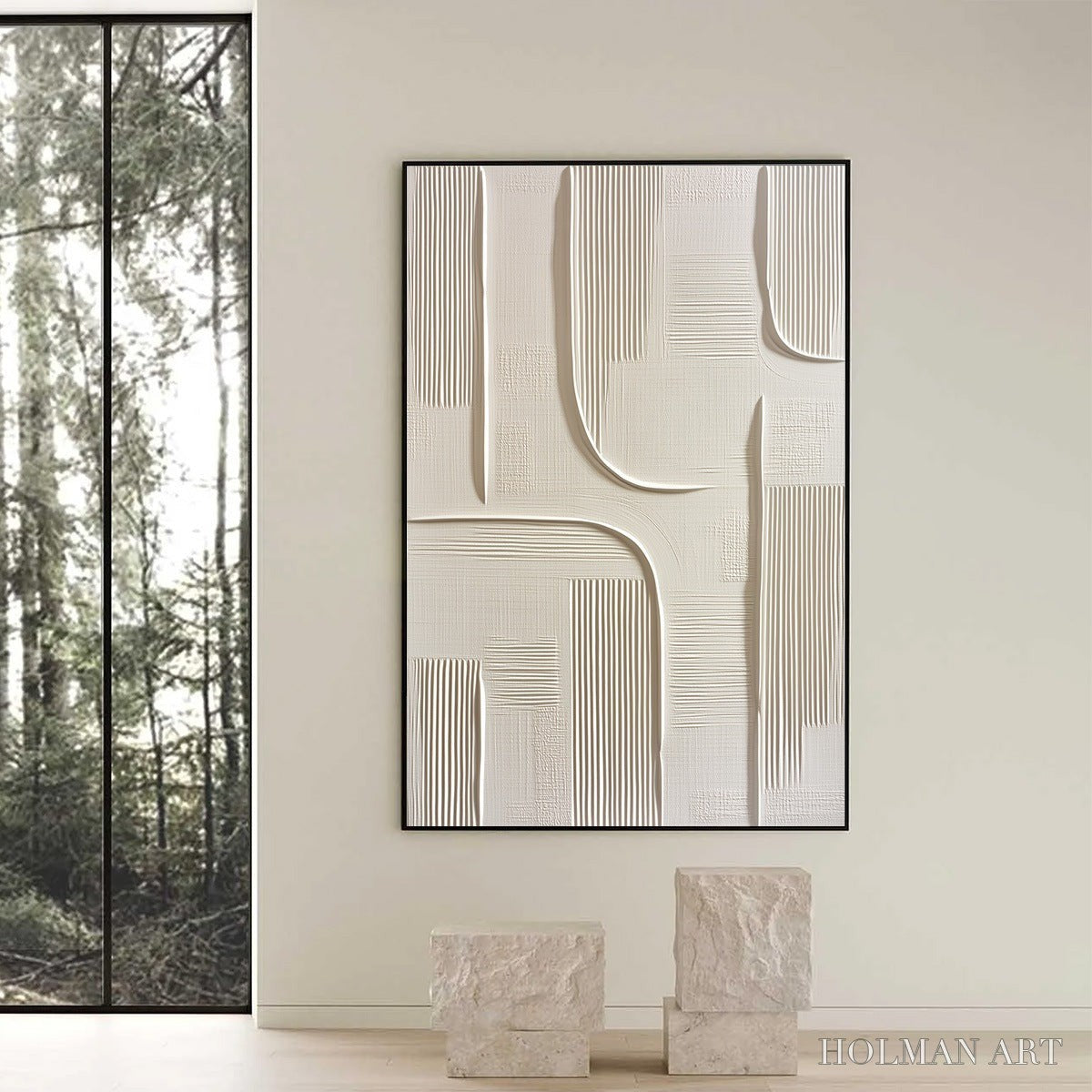 HOLMAN ART Urban Pathways – Textured Minimalist Wabi Sabi Abstract - image 6