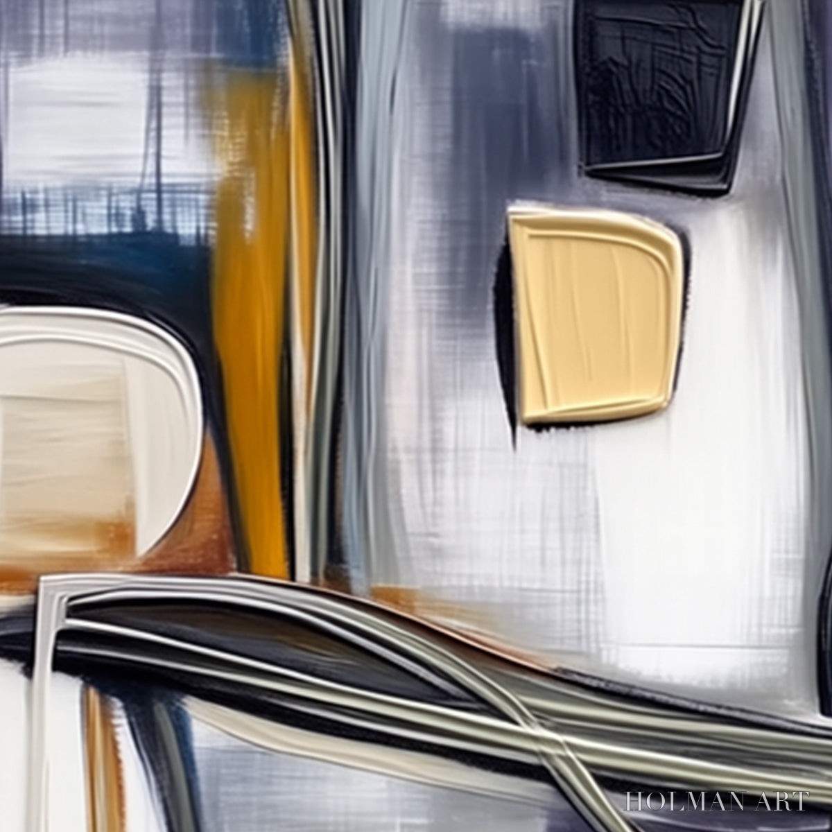 HOLMAN ART Junction – Modern Abstract Textured Square Painting - image 5
