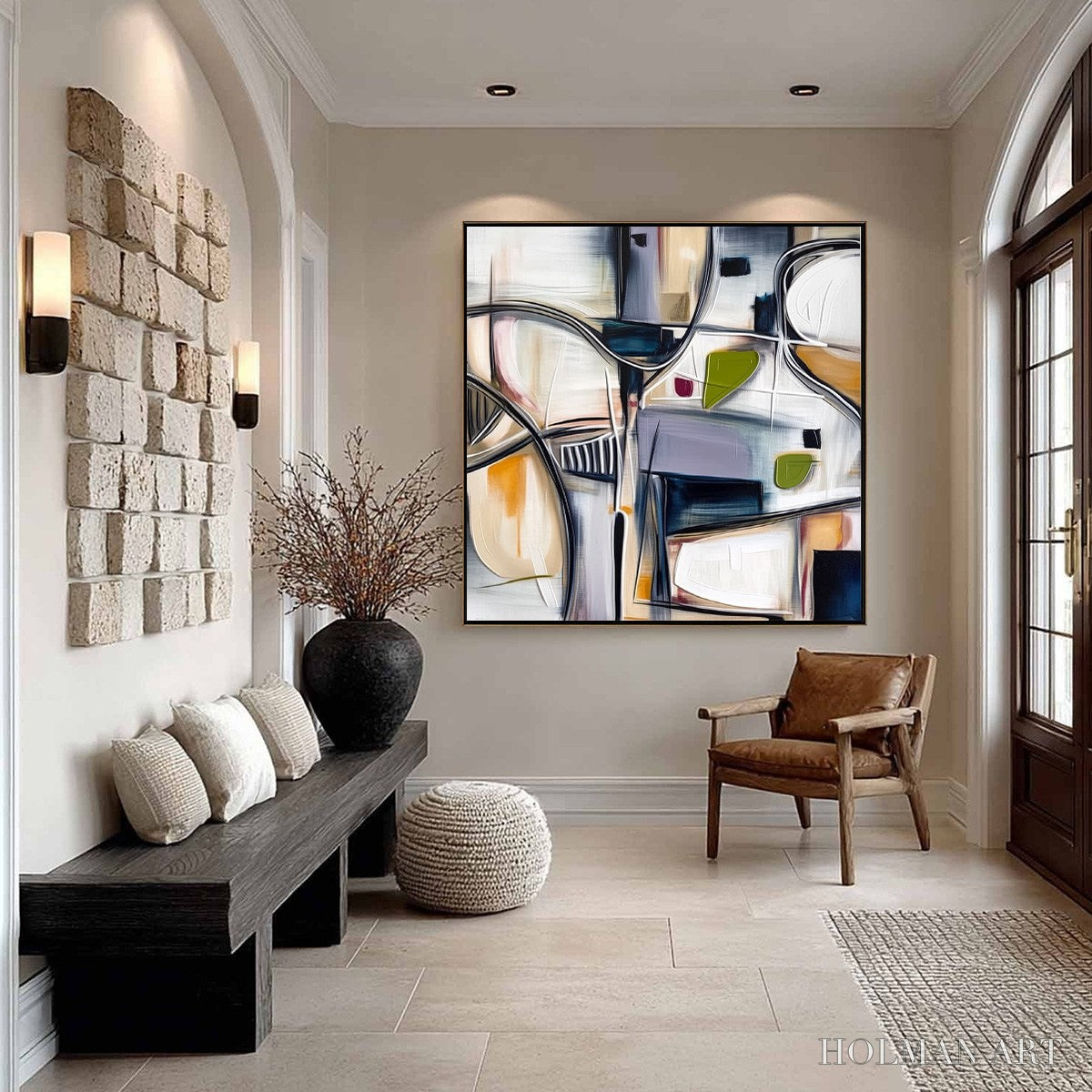 HOLMAN ART Intersection – Dynamic Modern Abstract Textured - image 4