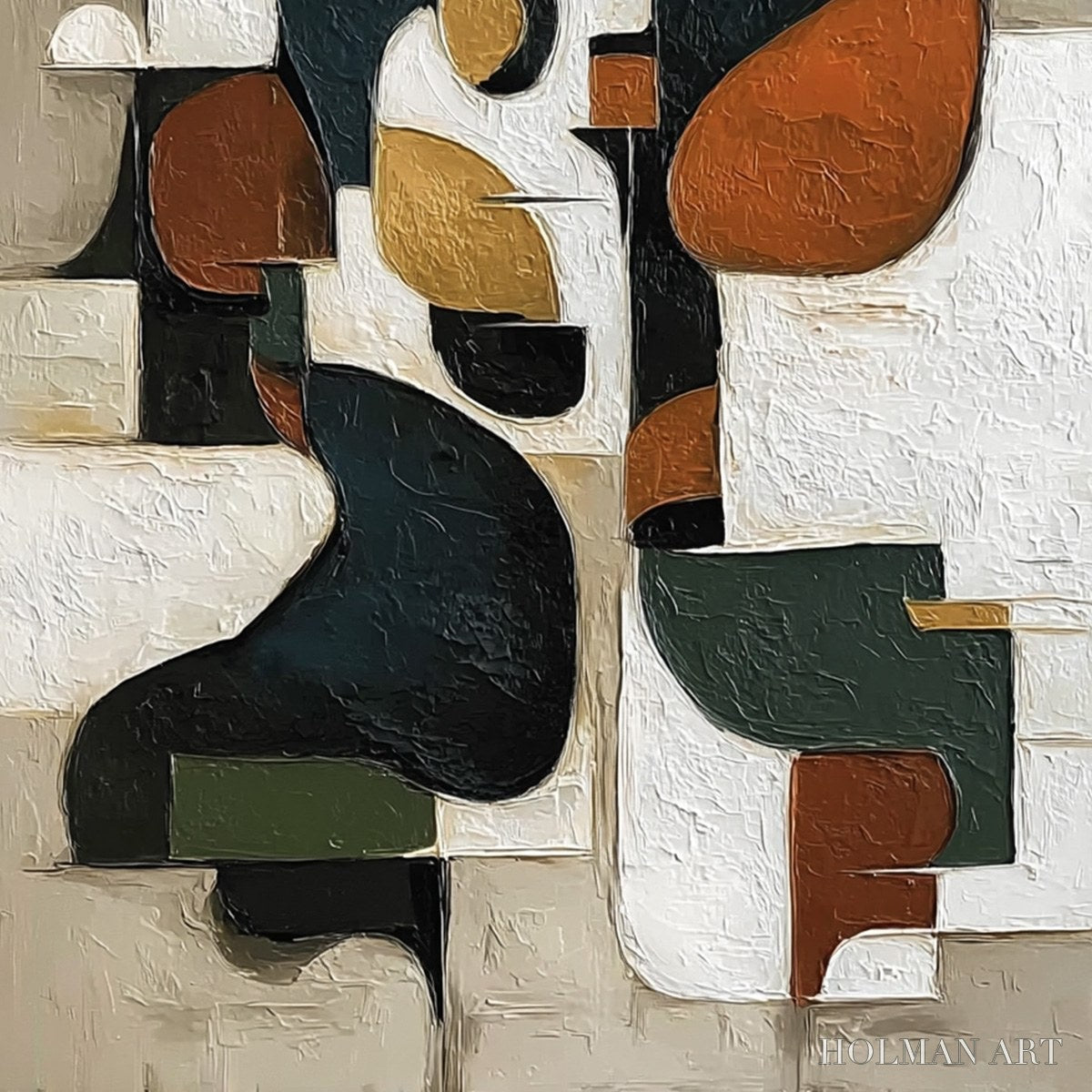 HOLMAN ART Urban Fragments – Textured Vertical Abstract Painting for Modern Decor - image 5