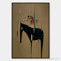 HOLMAN ART Urban Sentinel – Vertical Minimalist Abstract Painting with Textured Cityscape Elements - image 1
