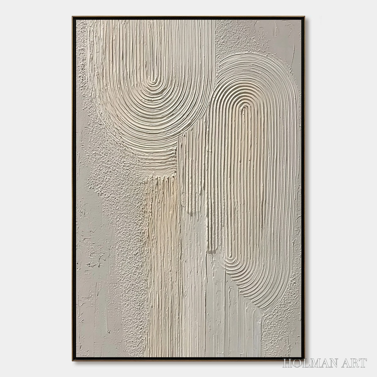 HOLMAN ART Urban Sanctuary – Textured Minimalist Arch Abstract Painting - image 1