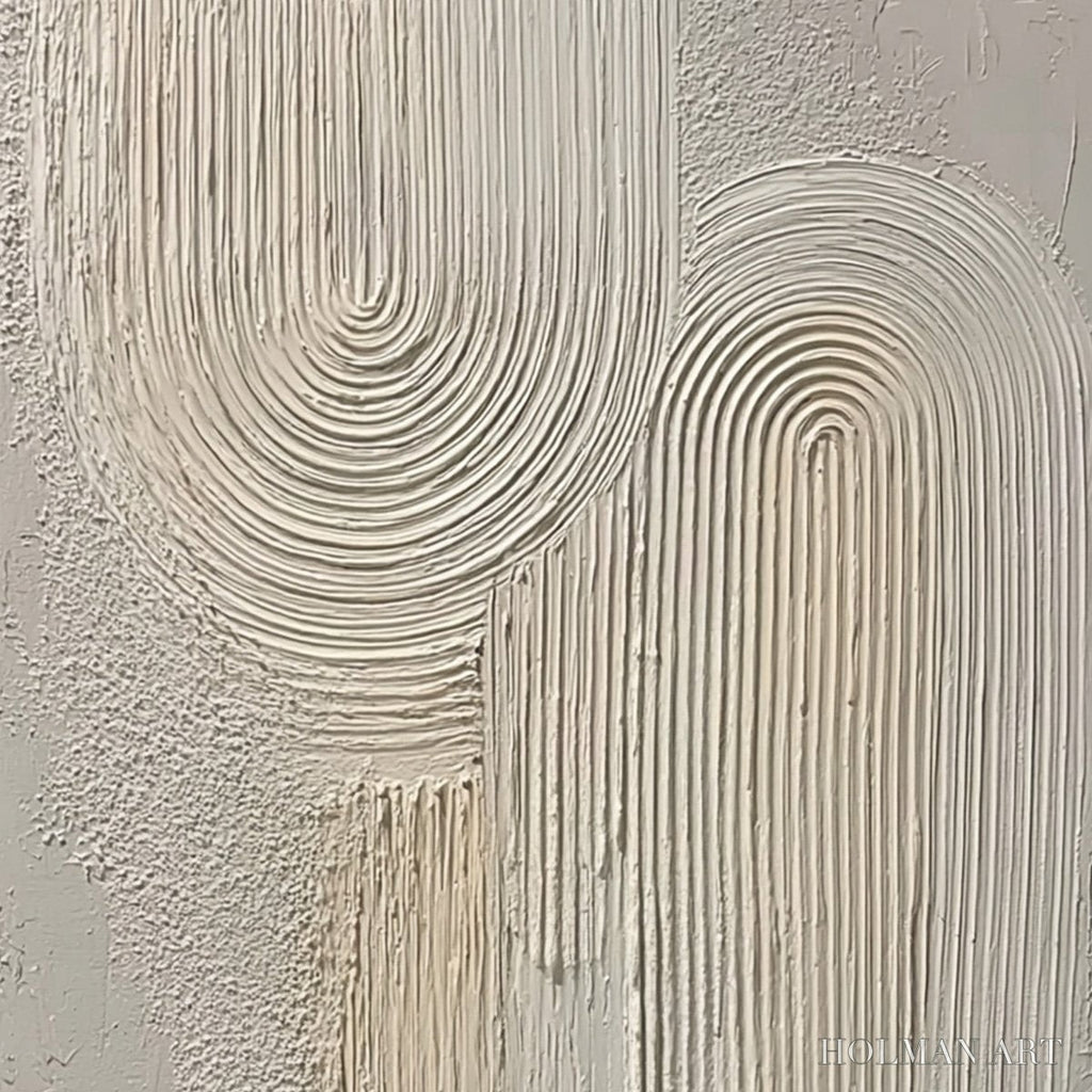 HOLMAN ART Urban Sanctuary – Textured Minimalist Arch Abstract Painting - image 3