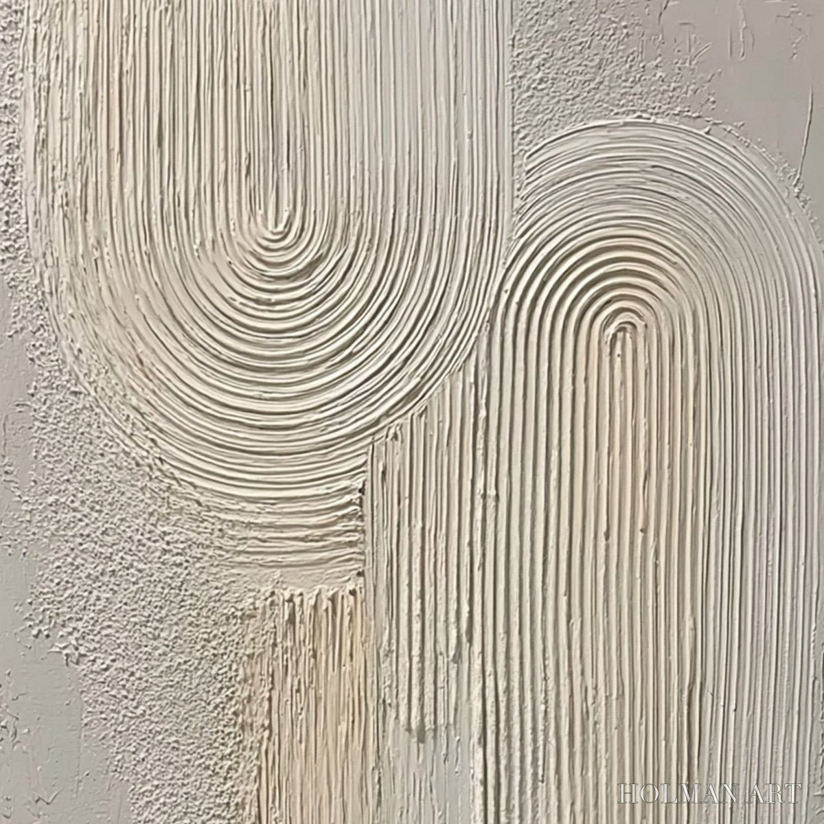 HOLMAN ART Urban Sanctuary – Textured Minimalist Arch Abstract Painting - image 3