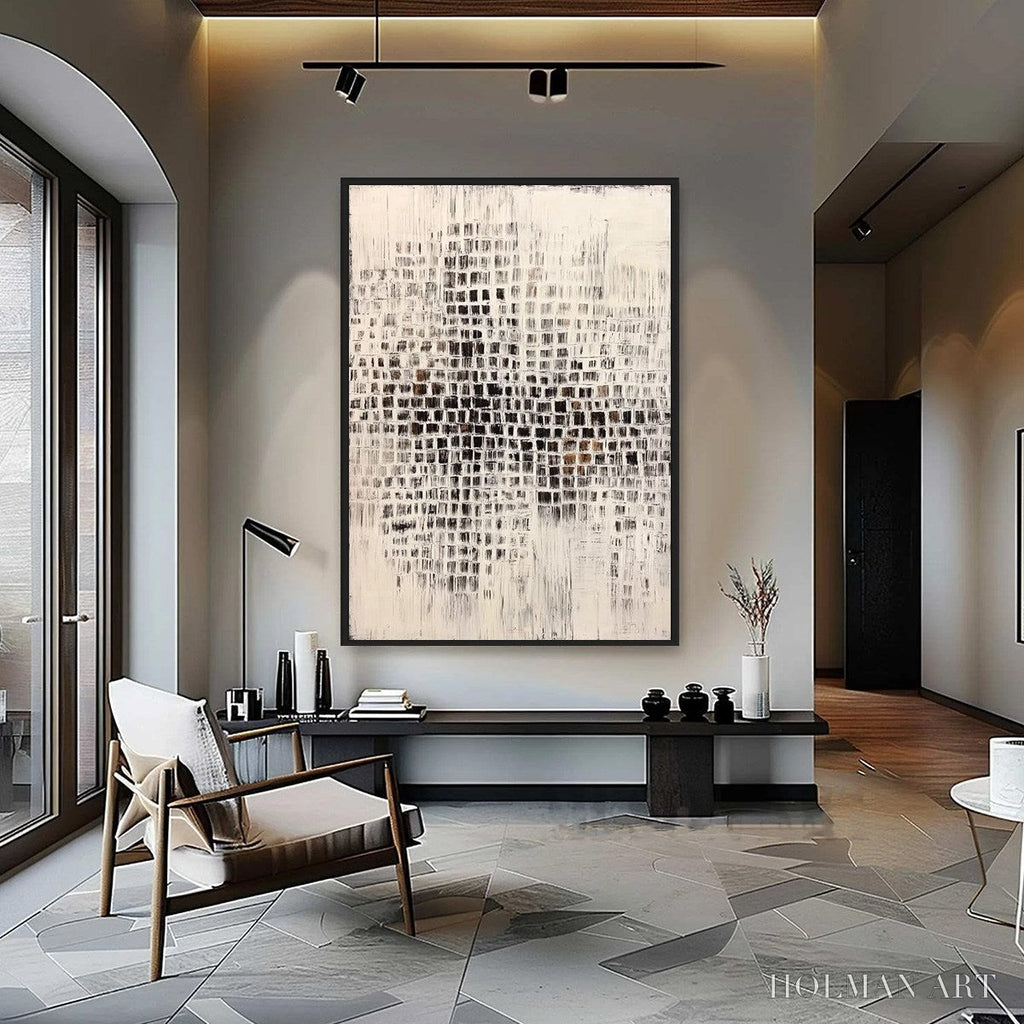 HOLMAN ART Urban Grid – Textured Minimalist Abstract Painting for Modern Decor - image 2