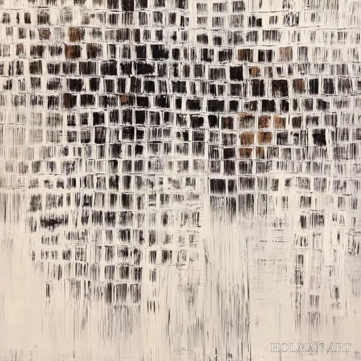 HOLMAN ART Urban Grid – Textured Minimalist Abstract Painting for Modern Decor - image 5