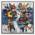 HOLMAN ART Urban Carnival – Bold Colorful Textured Abstract for Modern Spaces - image 1