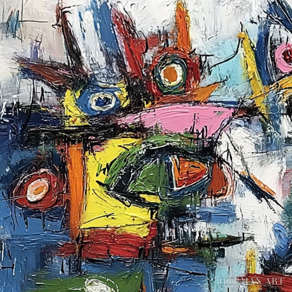 HOLMAN ART Urban Carnival – Bold Colorful Textured Abstract for Modern Spaces - image 3