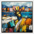 HOLMAN ART Empire Vibrations – Textured Abstract Statue of Liberty Cityscape Painting - image 1