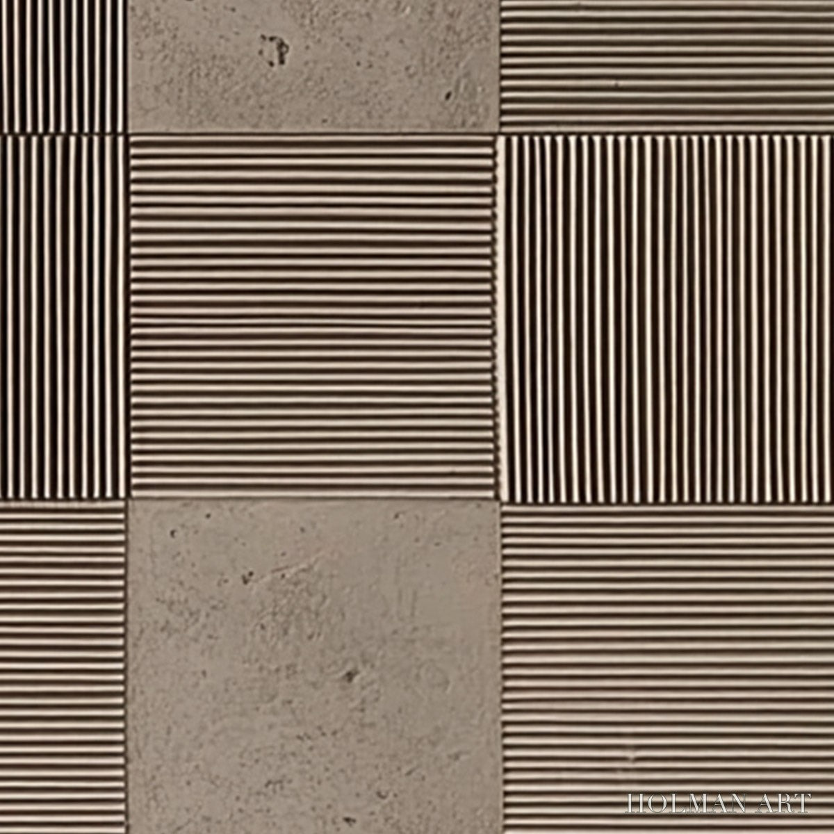 HOLMAN ART Urban Grid – Textured Minimalist Abstract Painting in Neutral Tones - image 3