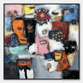 HOLMAN ART Static – Expressive Neo-Expressionist Abstract Faces Painting - image 1