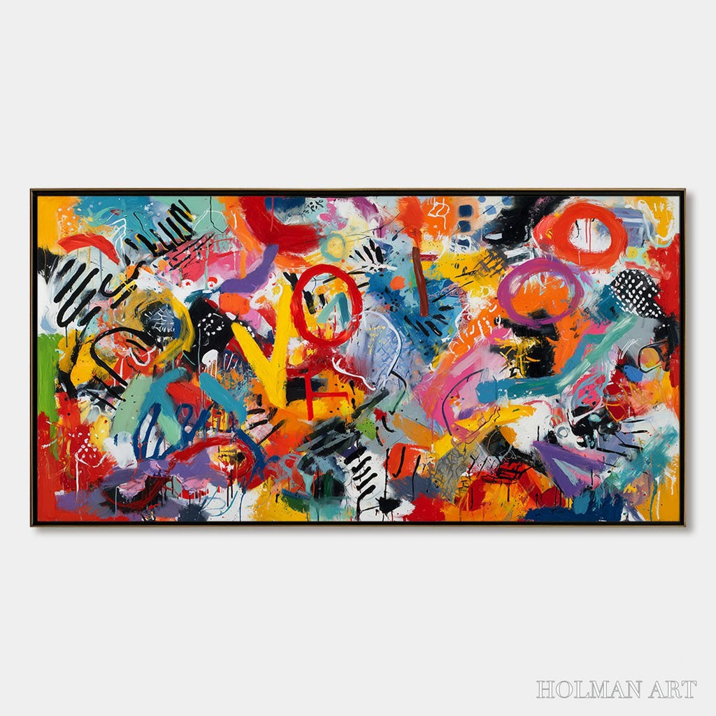HOLMAN ART Urban Pulse – Large Colorful Abstract Graffiti Style - image 1