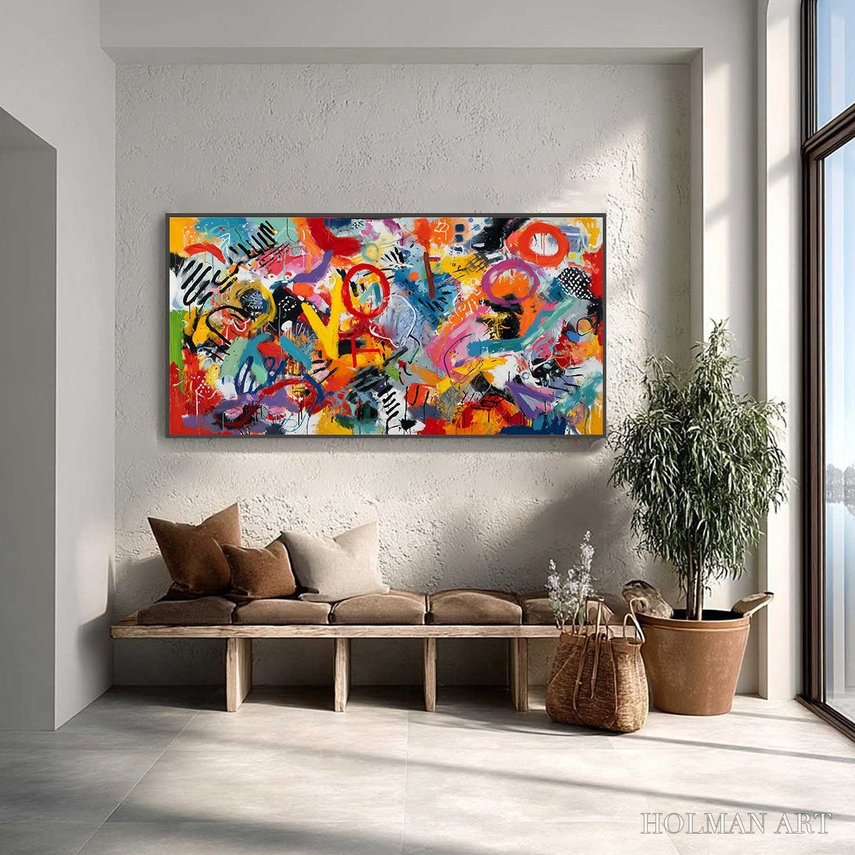 HOLMAN ART Urban Pulse – Large Colorful Abstract Graffiti Style - image 2