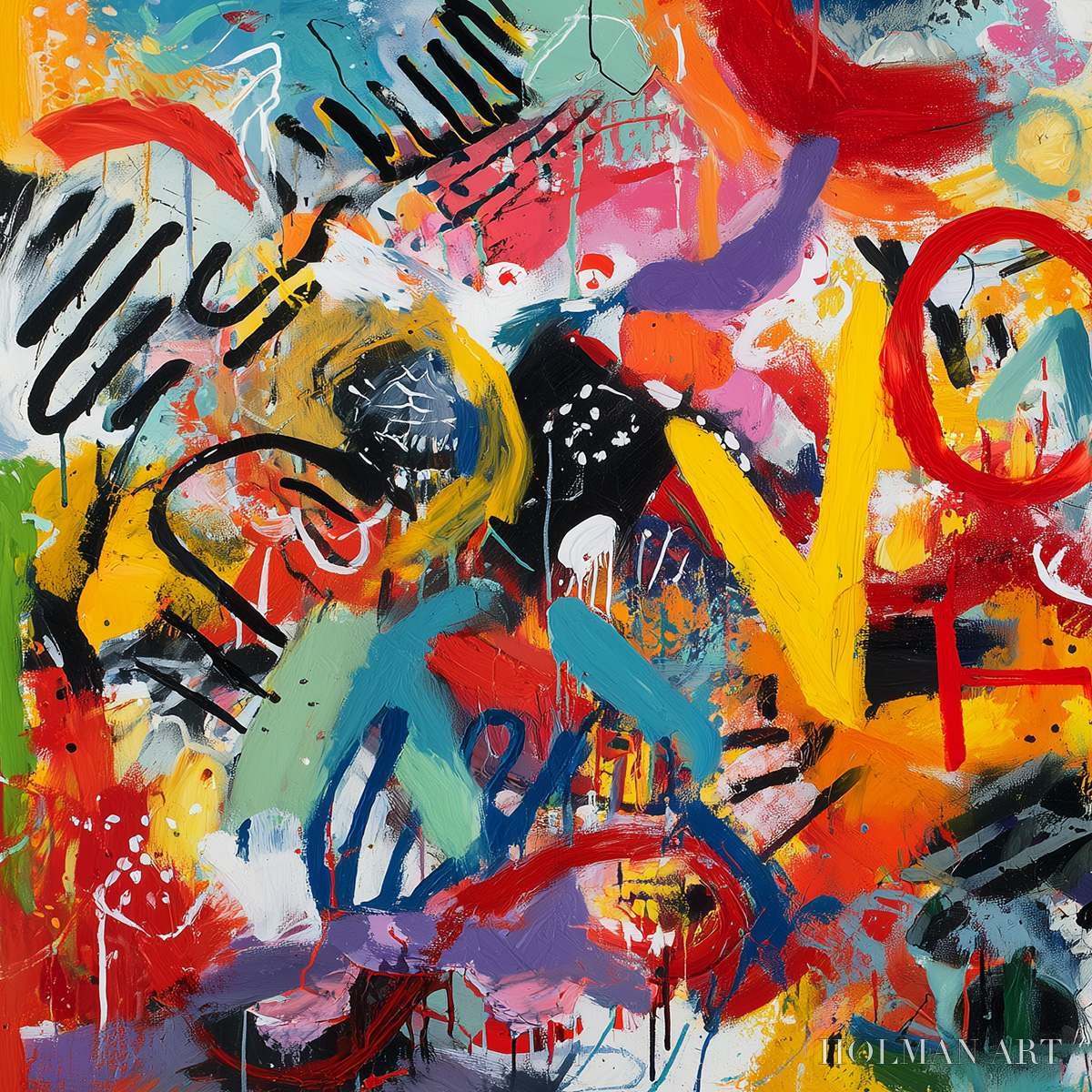 HOLMAN ART Urban Pulse – Large Colorful Abstract Graffiti Style - image 3