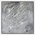 HOLMAN ART Urban Calligraphy – Textured Monochrome Abstract Calligraphy Painting - image 1