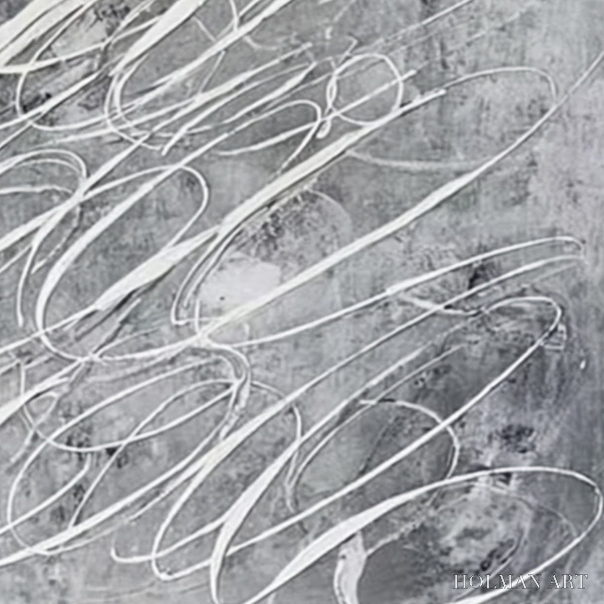 HOLMAN ART Urban Calligraphy – Textured Monochrome Abstract Calligraphy Painting - image 3