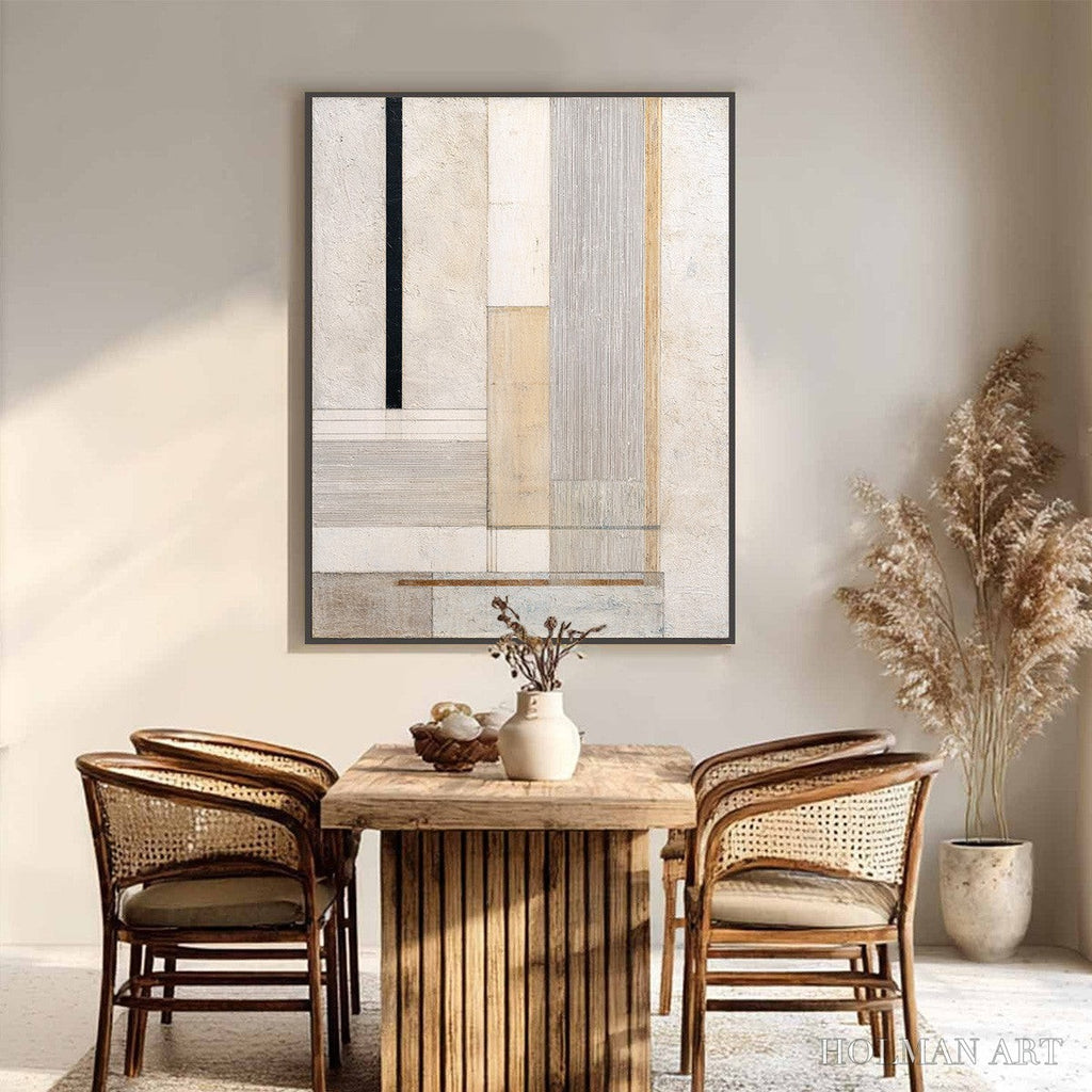 HOLMAN ART Urban Grid – Textured Minimalist Architectural Abstract Painting - image 2