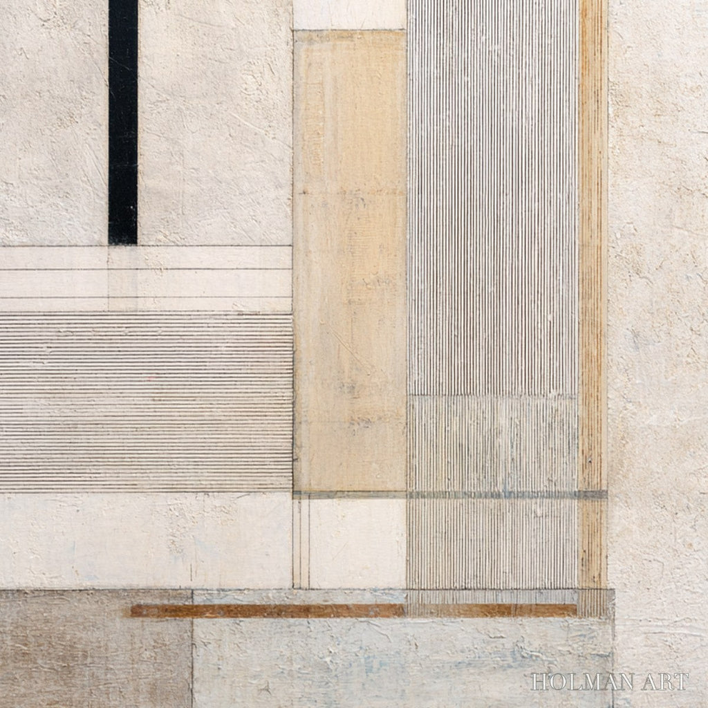 HOLMAN ART Urban Grid – Textured Minimalist Architectural Abstract Painting - image 3