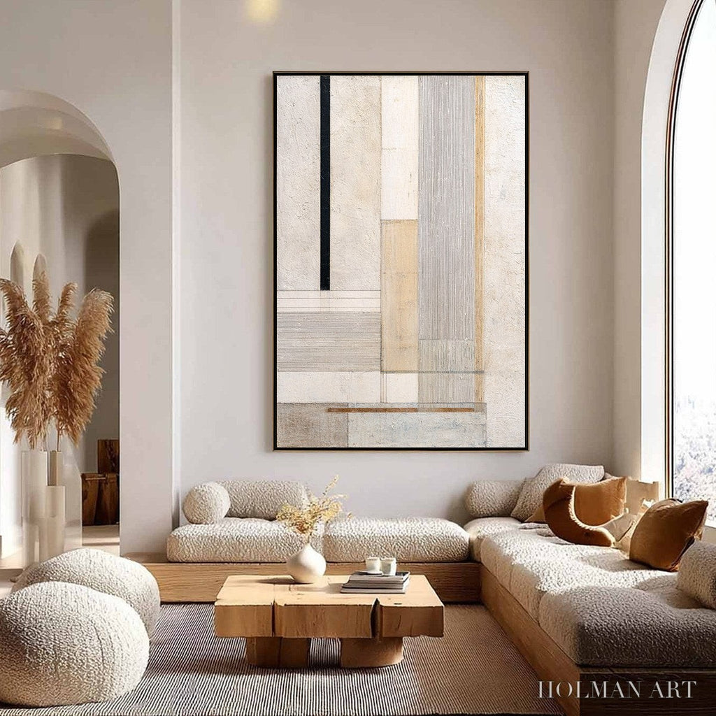 HOLMAN ART Urban Grid – Textured Minimalist Architectural Abstract Painting - image 4