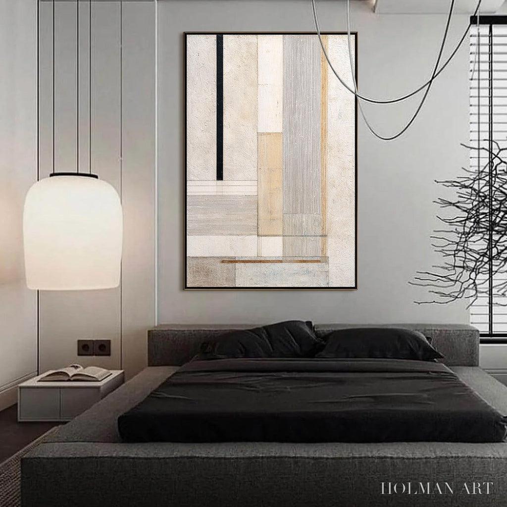 HOLMAN ART Urban Grid – Textured Minimalist Architectural Abstract Painting - image 6