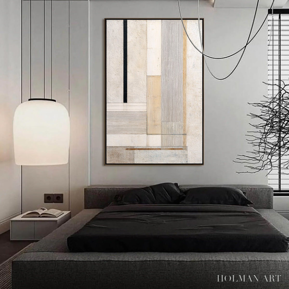 HOLMAN ART Urban Grid – Textured Minimalist Architectural Abstract Painting - image 6