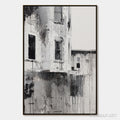 HOLMAN ART Fading Facade – Monochromatic Abstract Architecture Painting - image 1