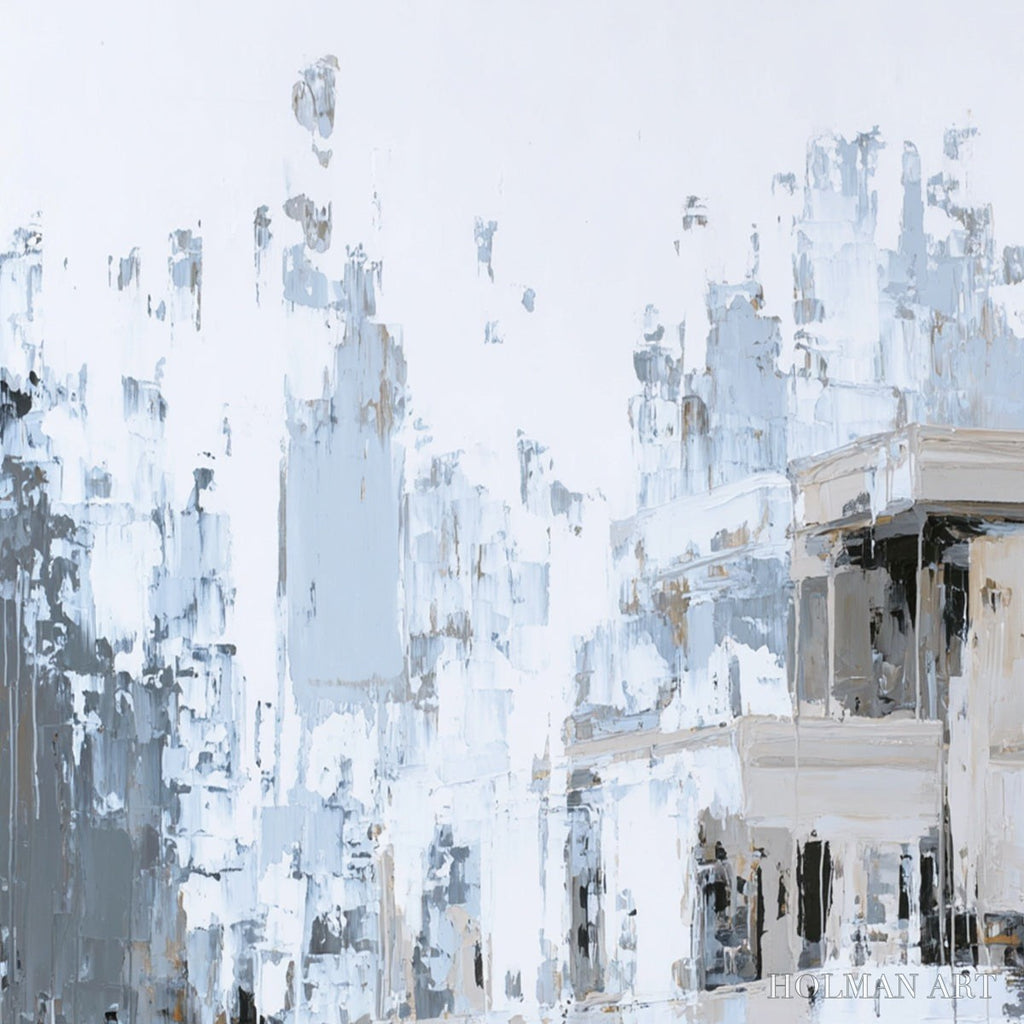 HOLMAN ART Urban Echo – Abstract Minimalist Cityscape Painting - image 5