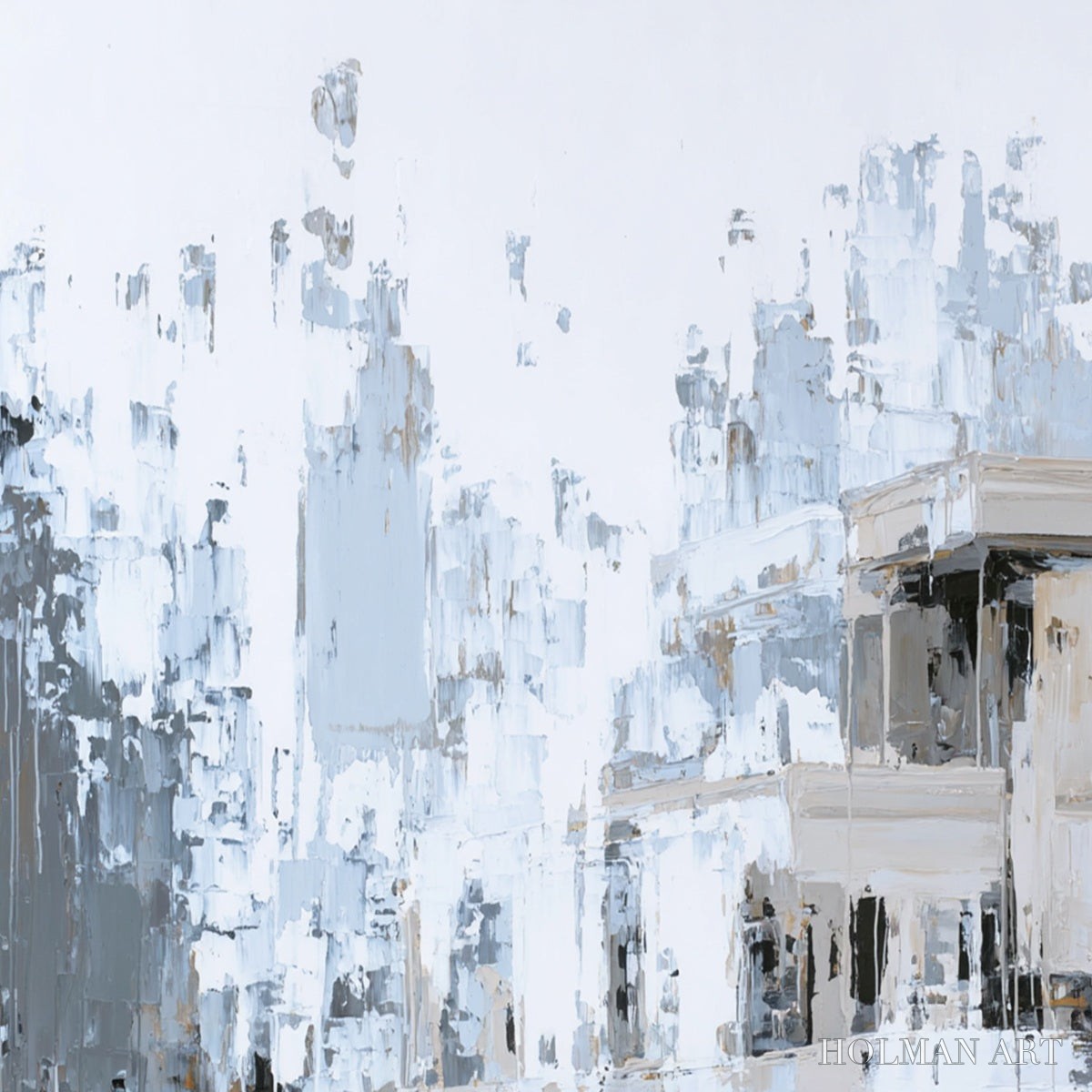 HOLMAN ART Urban Echo – Abstract Minimalist Cityscape Painting - image 5