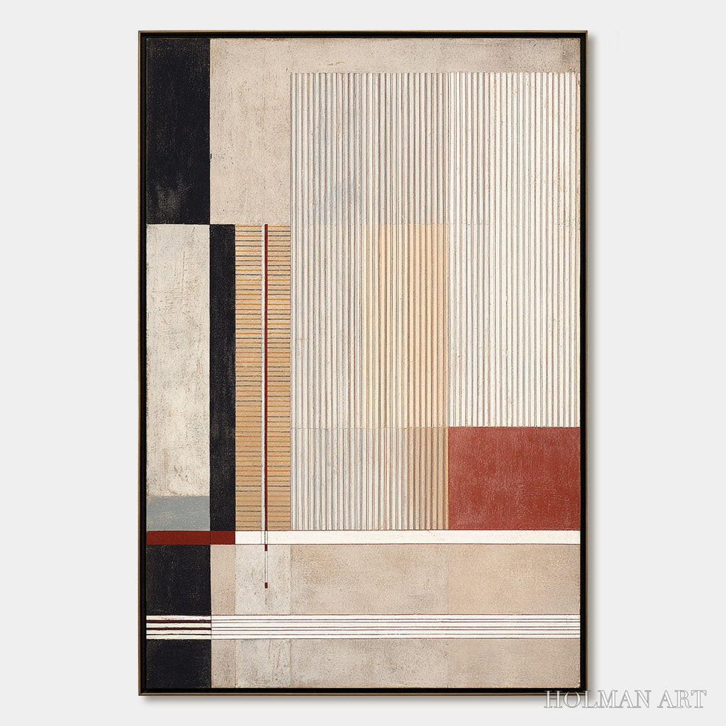 HOLMAN ART Urban Grid – Modern Geometric Abstract Architectural Painting - image 1