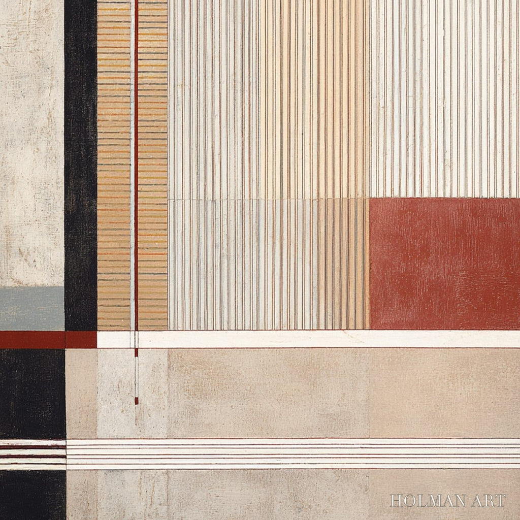 HOLMAN ART Urban Grid – Modern Geometric Abstract Architectural Painting - image 3