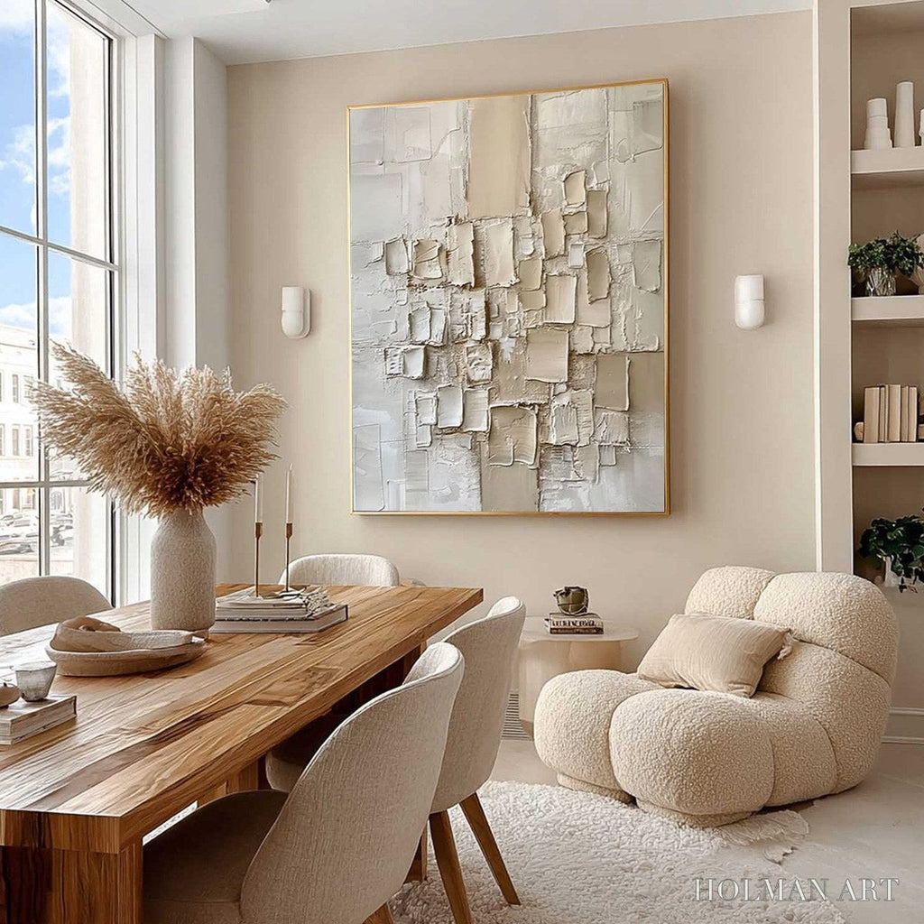 HOLMAN ART Urban Mosaic – Textured Minimalist Abstract Painting - image 5