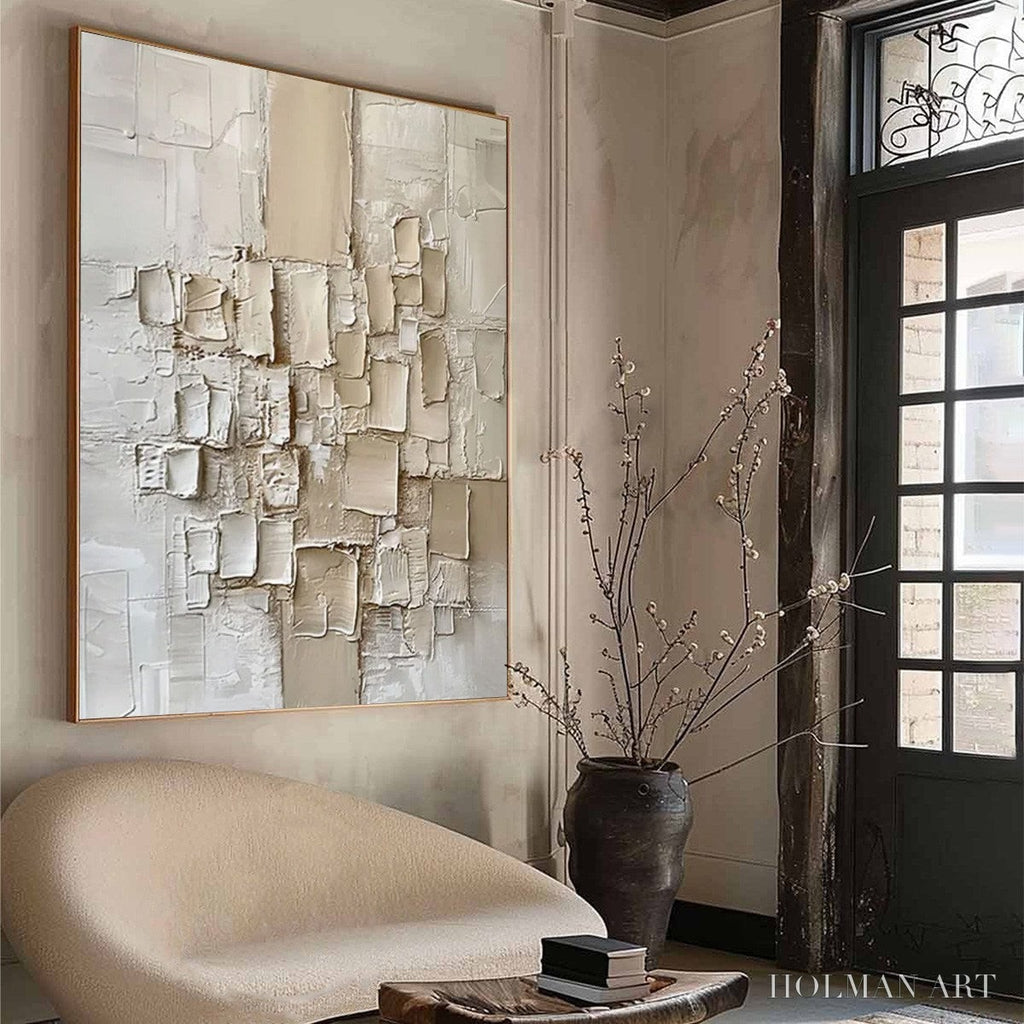 HOLMAN ART Urban Mosaic – Textured Minimalist Abstract Painting - image 6