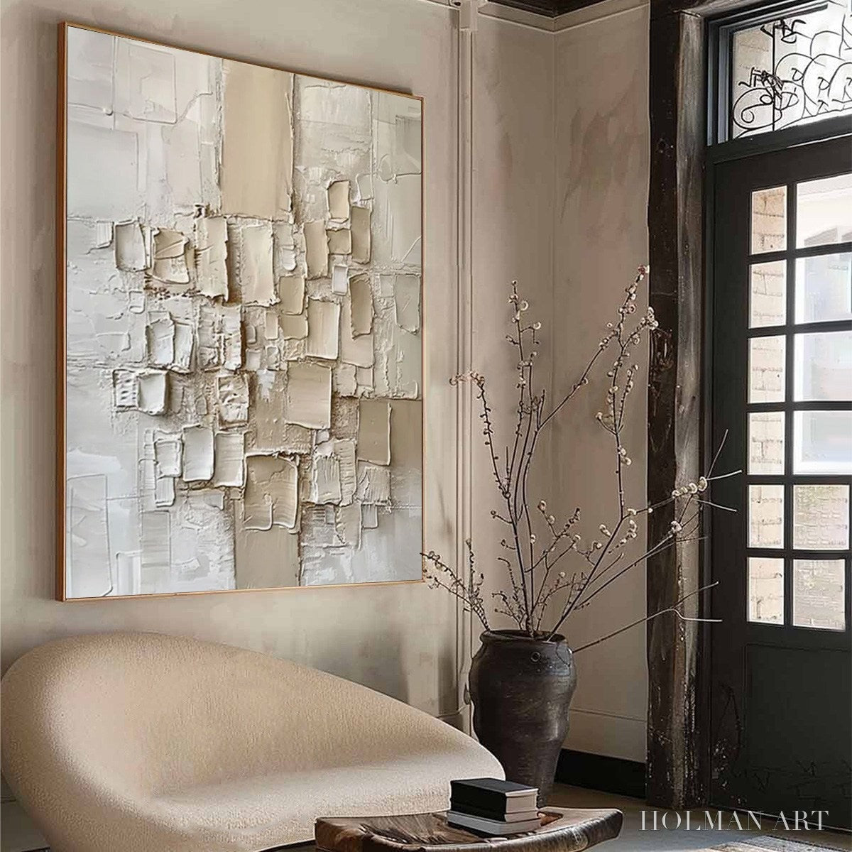 HOLMAN ART Urban Mosaic – Textured Minimalist Abstract Painting - image 6