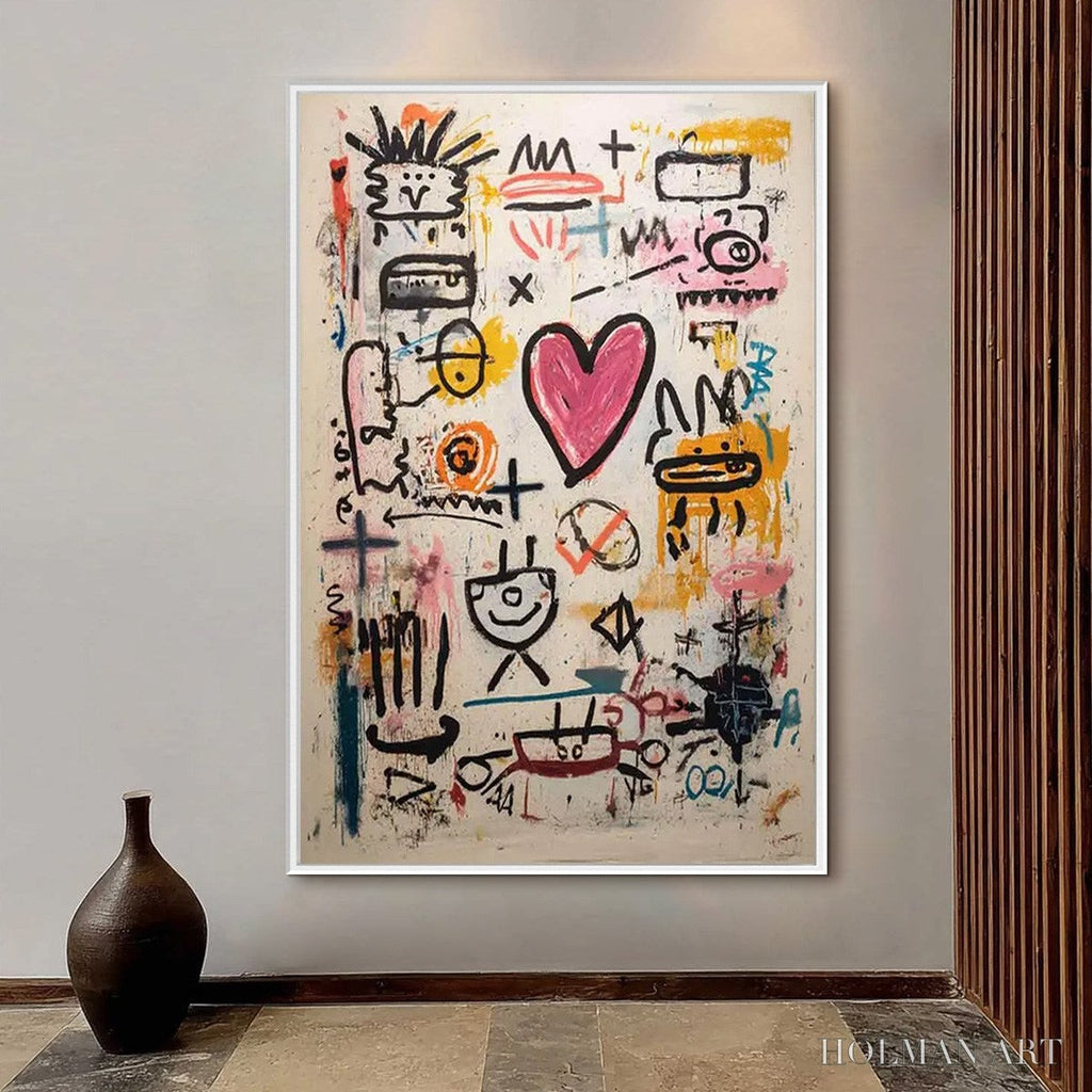 HOLMAN ART Urban Heartbeat – Graffiti-Style Abstract Oil Painting - image 2
