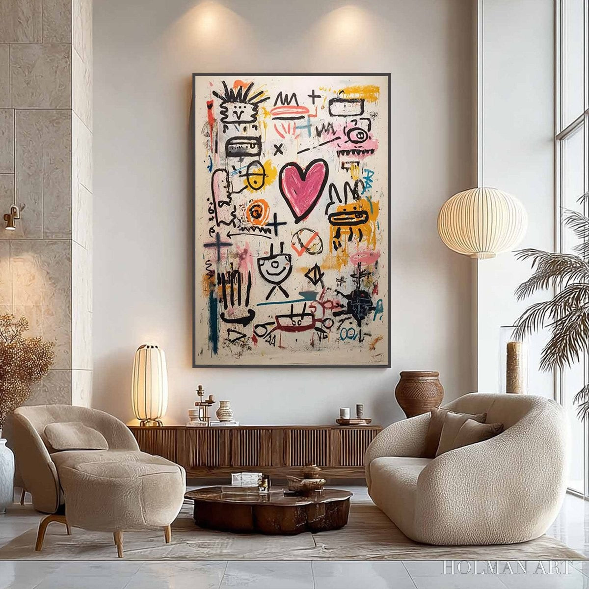 HOLMAN ART Urban Heartbeat – Graffiti-Style Abstract Oil Painting - image 6