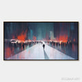 HOLMAN ART Midnight Crossing – Minimalist Urban Cityscape Oil Painting - image 1