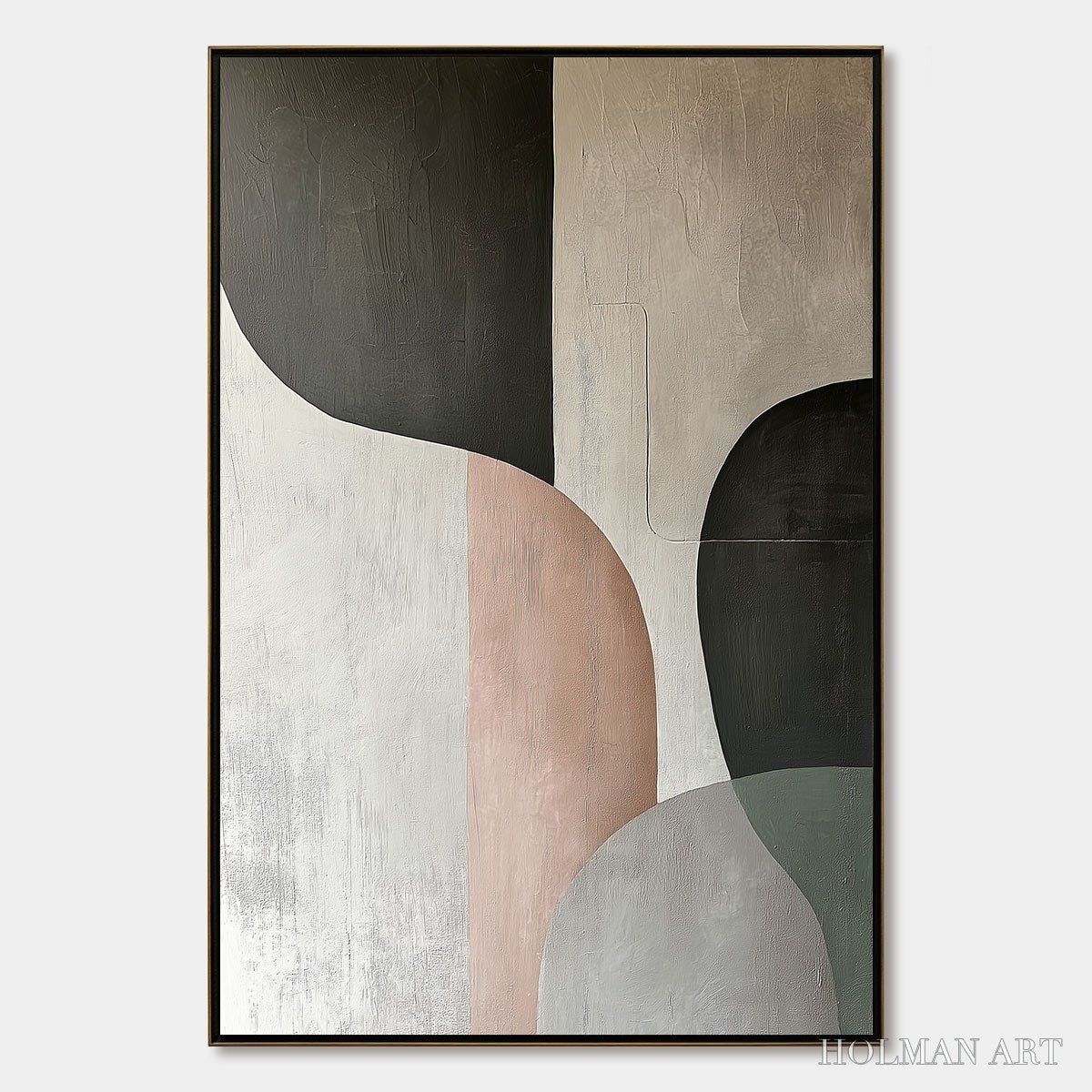 HOLMAN ART Urban Forms – Textured Minimalist Abstract Oil Painting - image 1