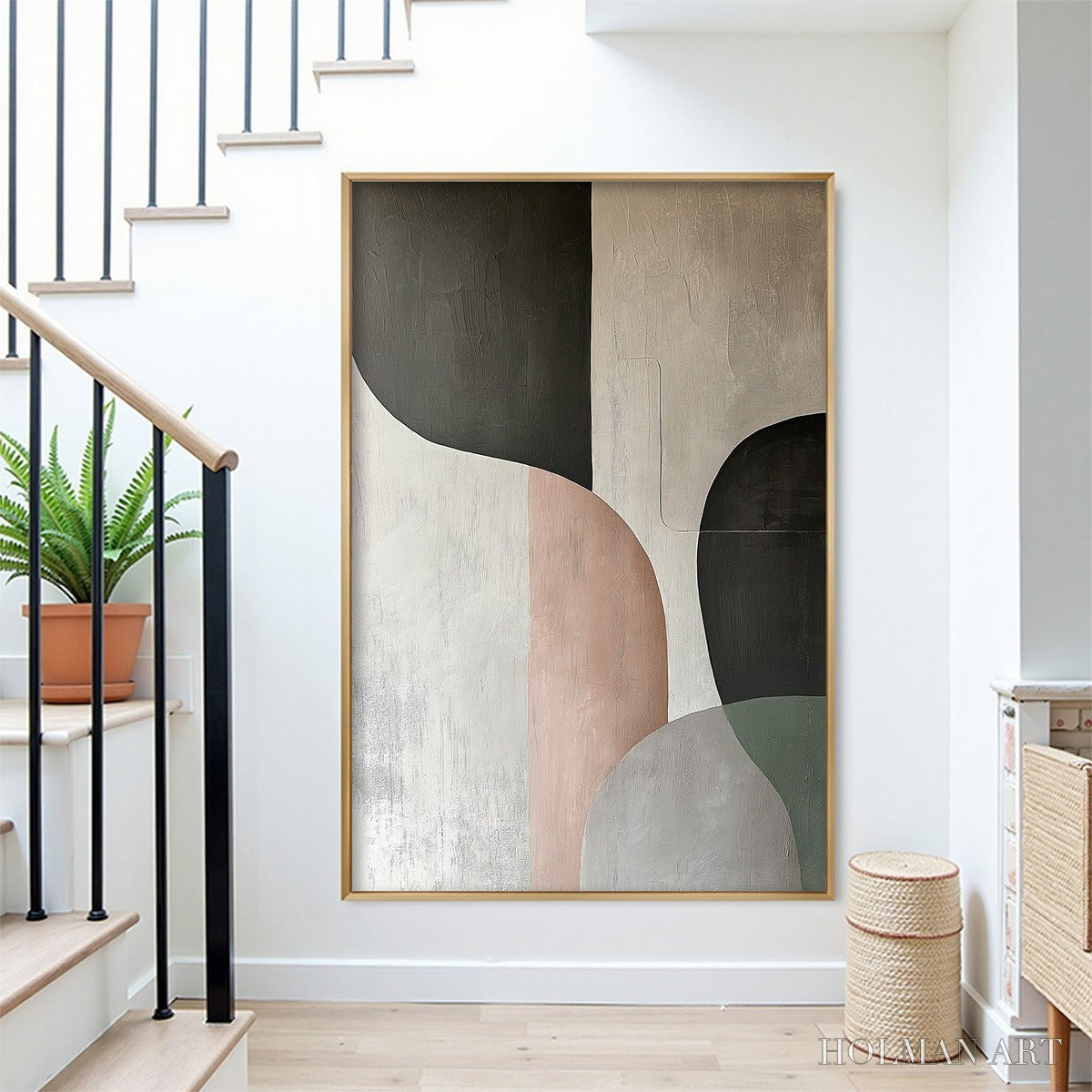 HOLMAN ART Urban Forms – Textured Minimalist Abstract Oil Painting - image 2
