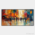 HOLMAN ART City Lights – Textured Impasto Cityscape Oil Painting - image 1