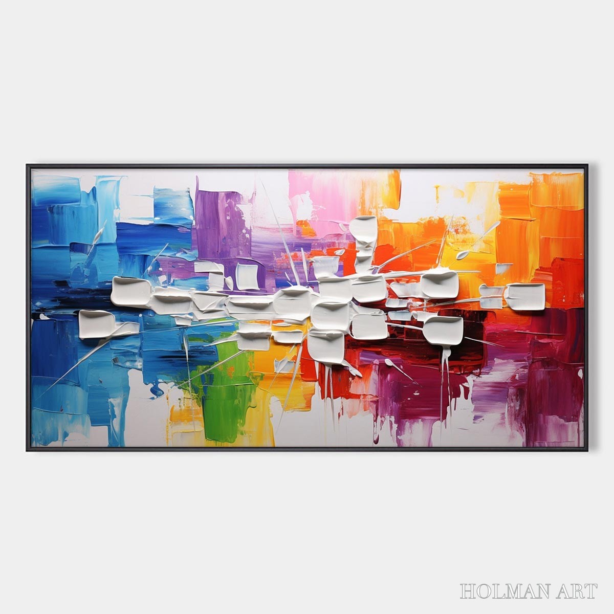 HOLMAN ART Urban Abstract – Textured Abstract Oil Painting - image 1