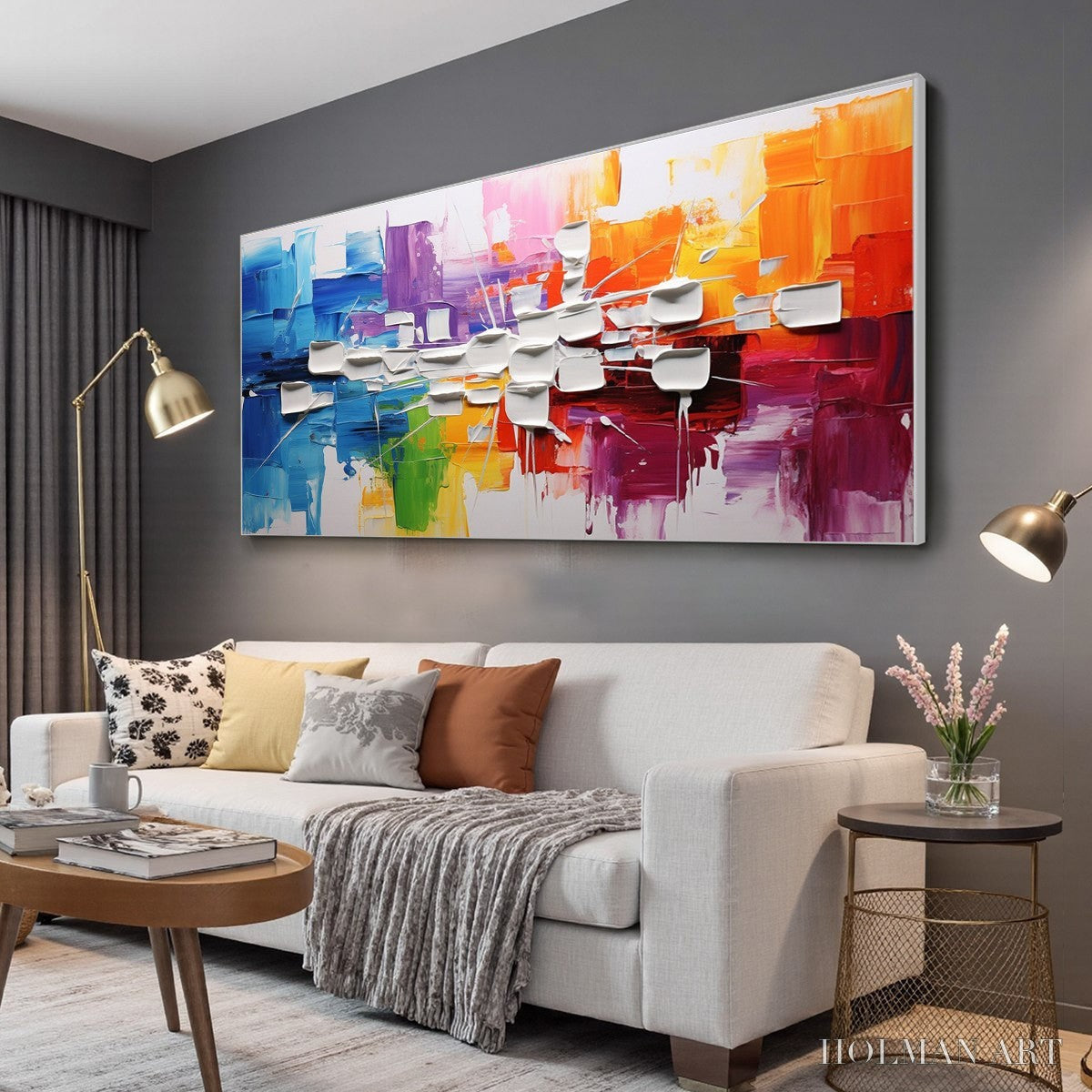 HOLMAN ART Urban Abstract – Textured Abstract Oil Painting - image 4