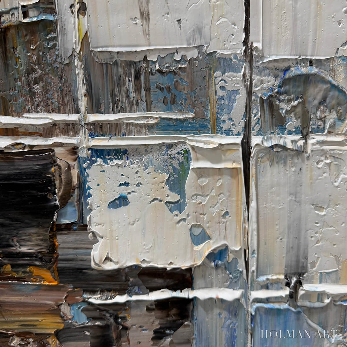 HOLMAN ART Urban Abstract – Beige Abstract Painting, Modern , Textured Canvas, Vertical Artwork - image 6