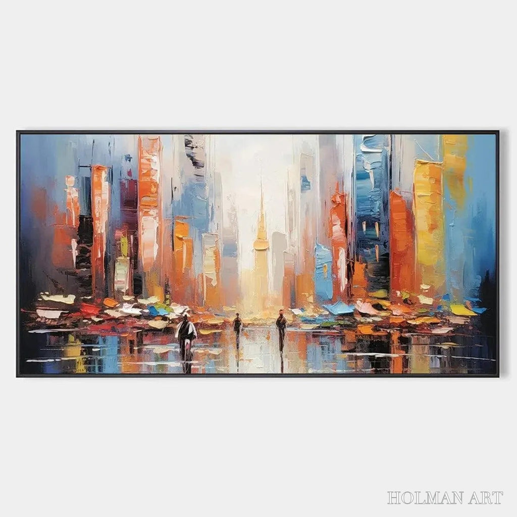 HOLMAN ART City Market – Colorful Cityscape Painting - image 1