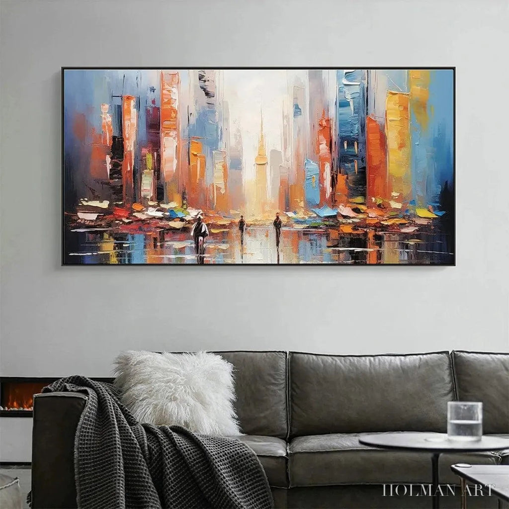 HOLMAN ART City Market – Colorful Cityscape Painting - image 2