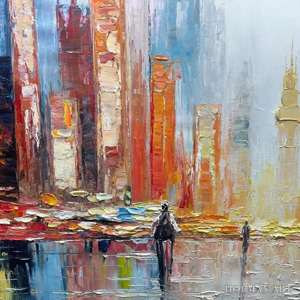 HOLMAN ART City Market – Colorful Cityscape Painting - image 3