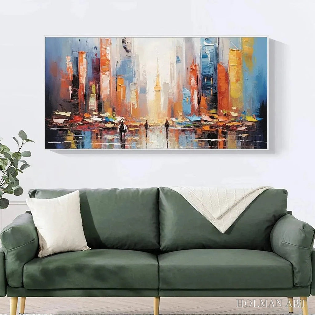 HOLMAN ART City Market – Colorful Cityscape Painting - image 5